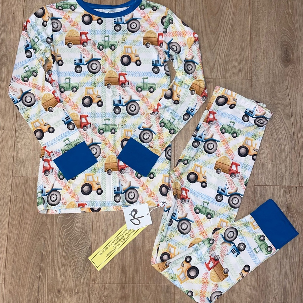 Bamboo tractor pajamas